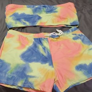 Shein Swimsuits set tie-dye
